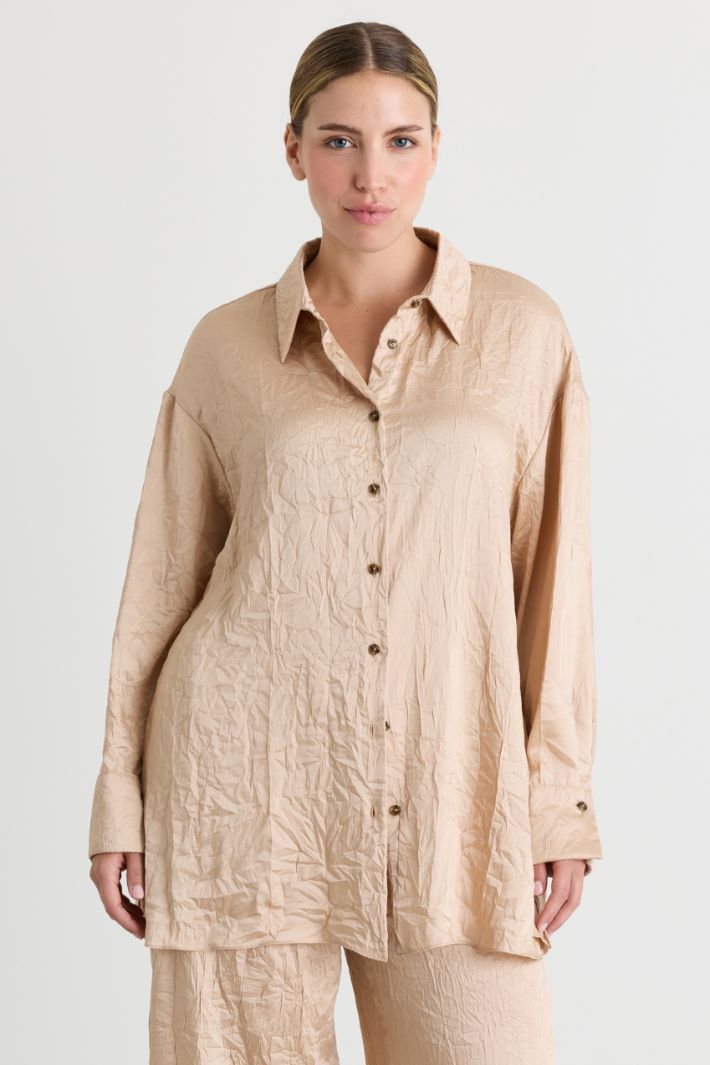 Casacca in twill crinkle - CAMMELLO - Intrend - 2