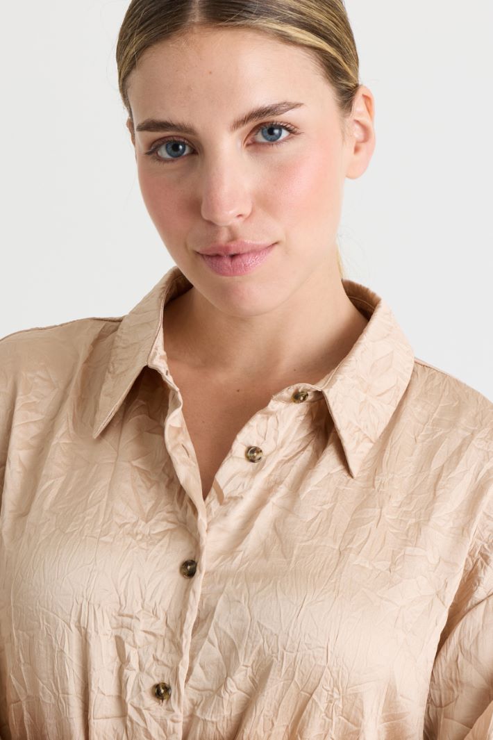 Casacca in twill crinkle - CAMMELLO - Intrend - 3