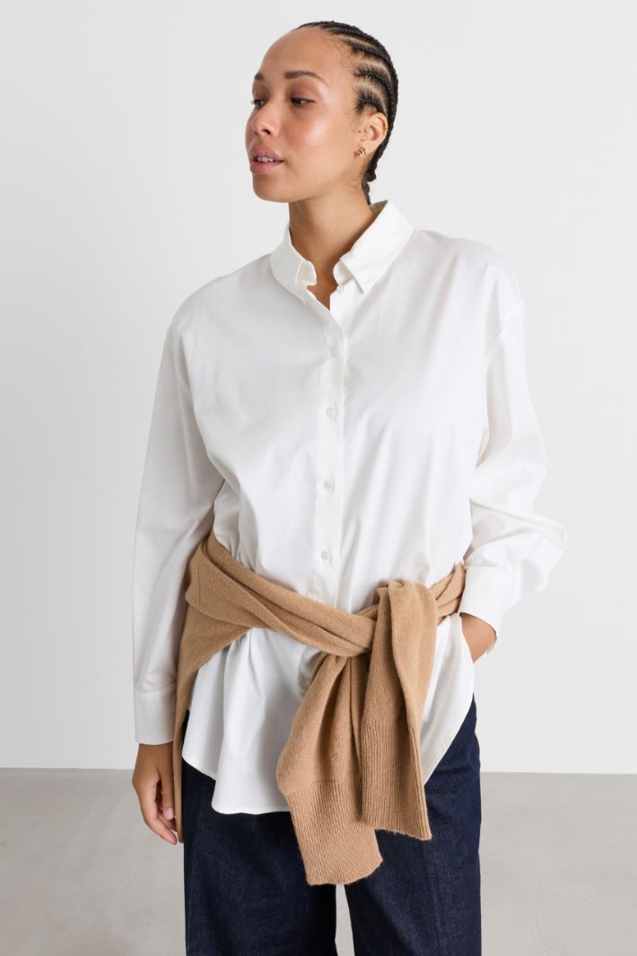 Casacca in raso leggero - BIANCO - Intrend - 2