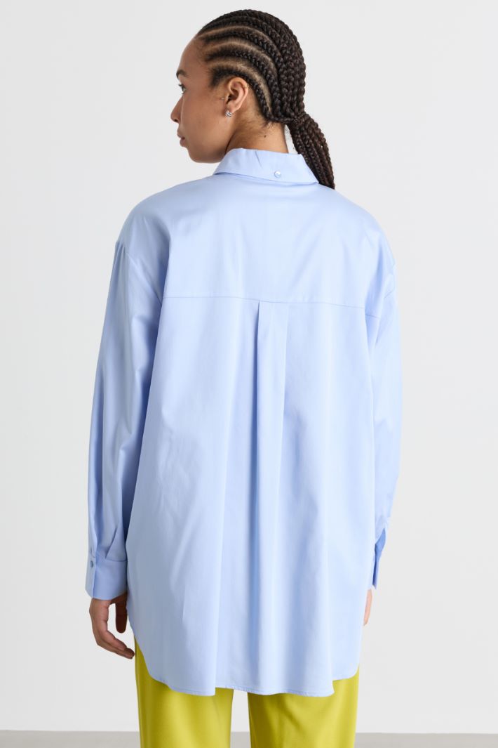 Casacca in raso leggero - AZZURRO - Intrend - 4