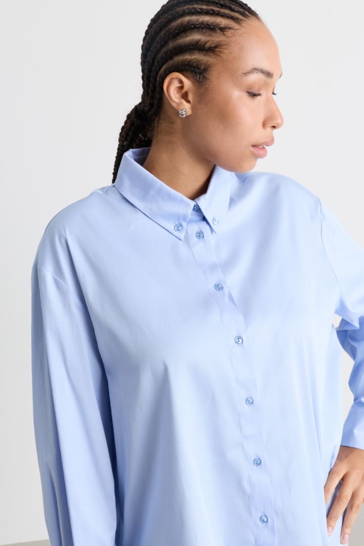 Casacca in raso leggero - AZZURRO - Intrend - 3