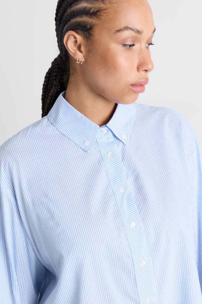 Casacca con piccoli spacchi - AZZURRO - Intrend - 3