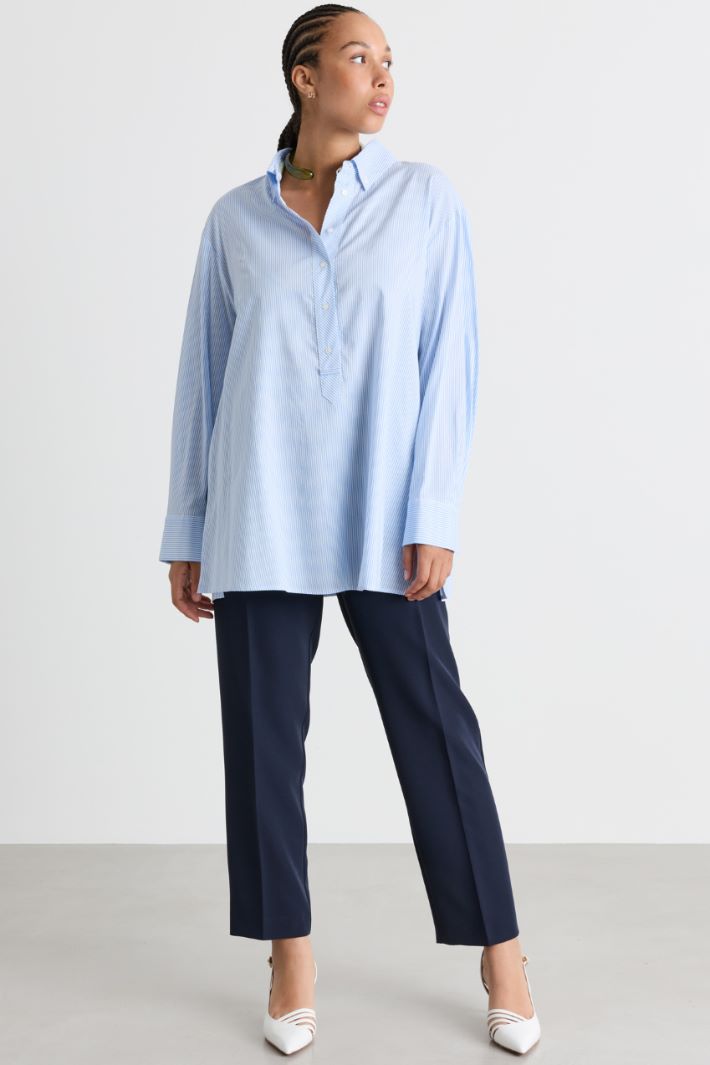 Casacca con piccoli spacchi - AZZURRO - Intrend