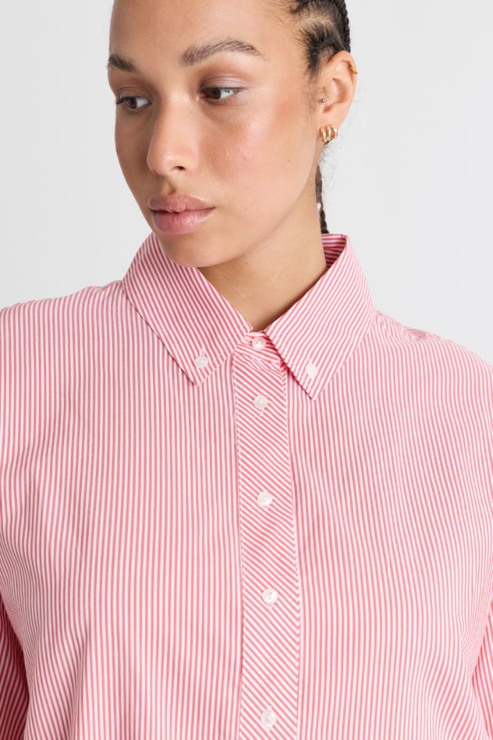 Casacca con piccoli spacchi - ROSA BIANCO - Intrend - 3