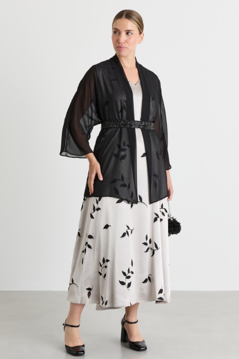 Offene Blusenjacke aus Georgette - Intrend