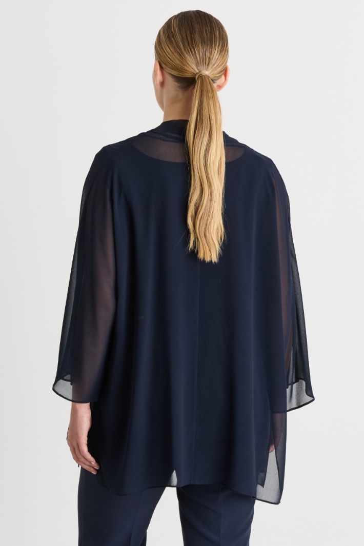 Casacca aperta in georgette - BLU - Intrend - 4