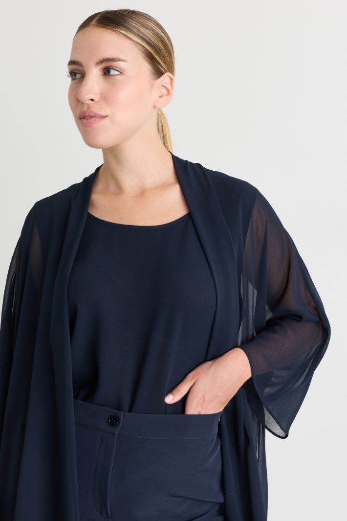 Casacca aperta in georgette - BLU - Intrend - 3