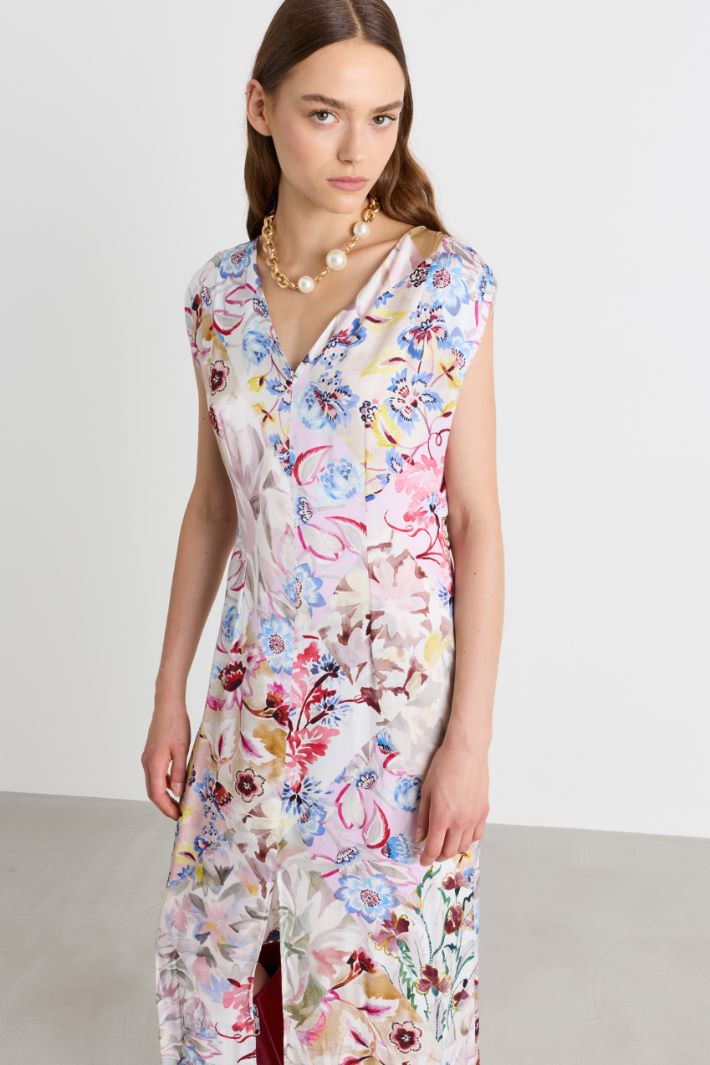 Satin dress - PINK - Intrend - 3