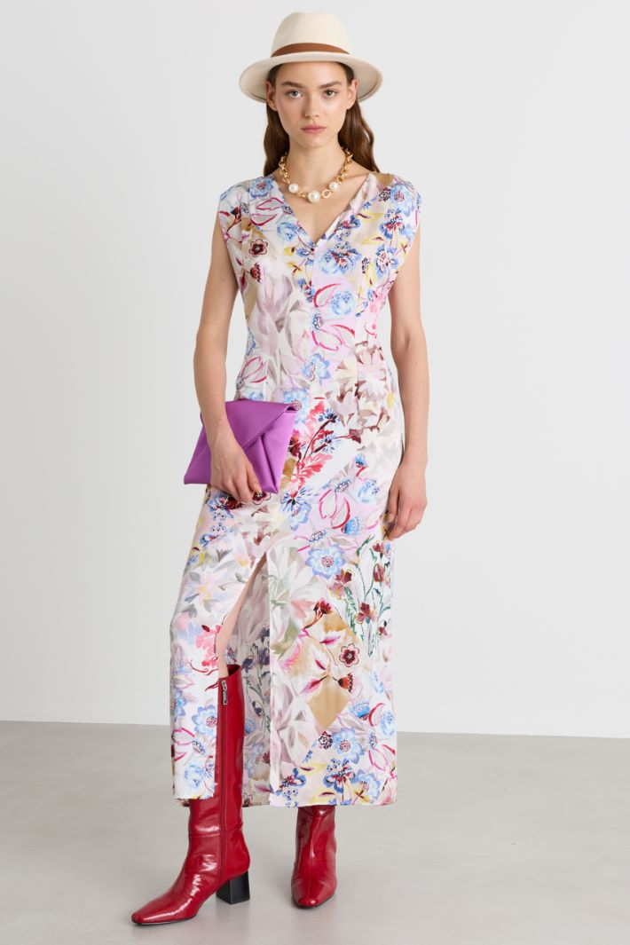 Satin dress - PINK - Intrend