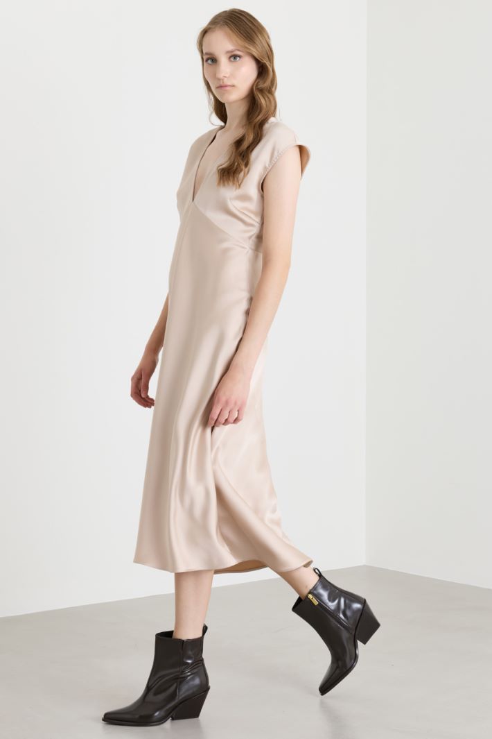 Satin dress - PINK - Intrend - 2