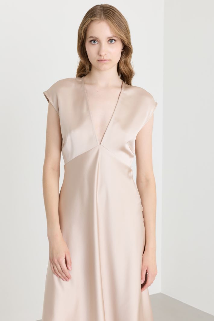 Satin dress - PINK - Intrend - 3