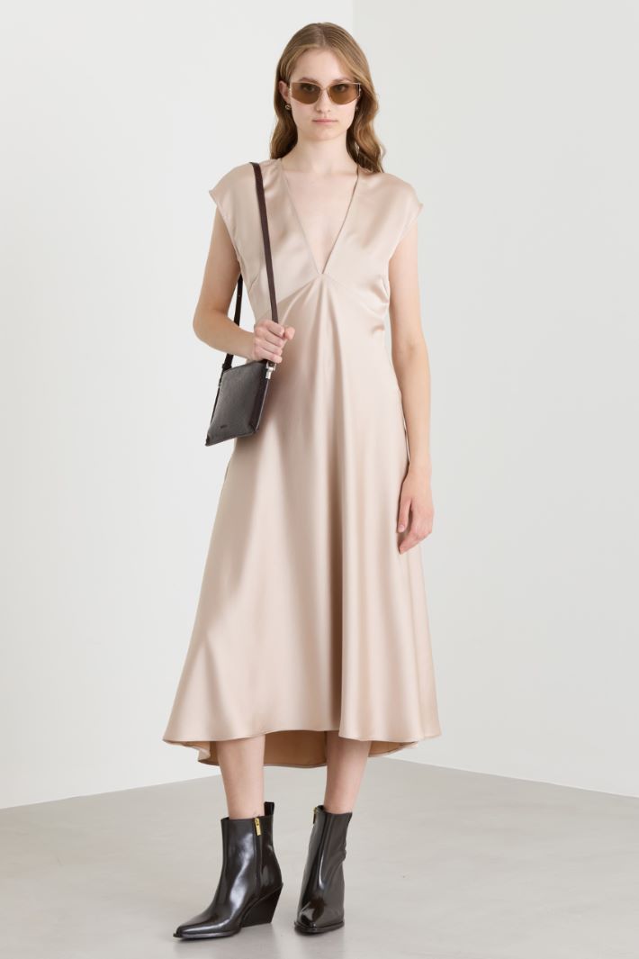 Satin dress - PINK - Intrend