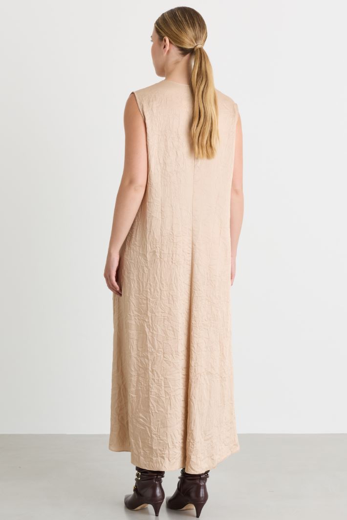 Robe en twill effet froissé - CHAMEAU - Intrend - 4