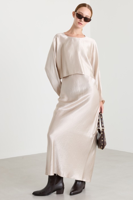 Satin two-piece dress - Intrend