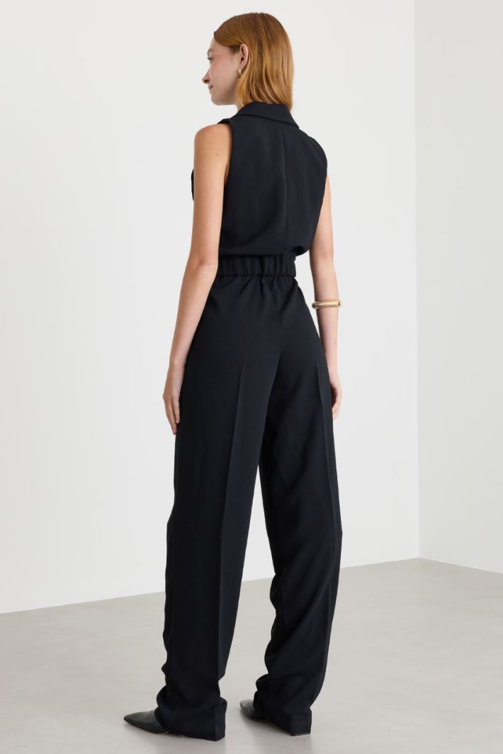 Sleeveless jumpsuit - BLACK - Intrend - 4