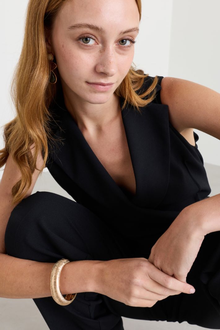 Sleeveless jumpsuit - BLACK - Intrend - 3
