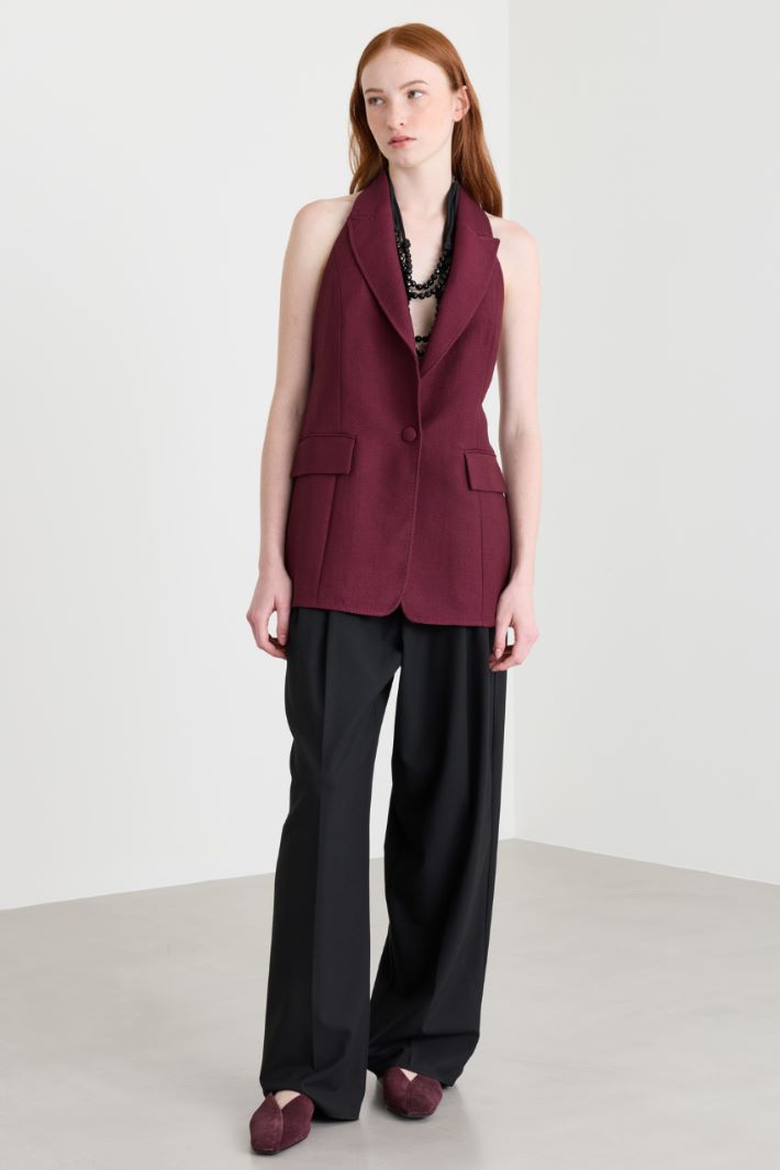 Sablé blazer top - BORDEAUX - Intrend