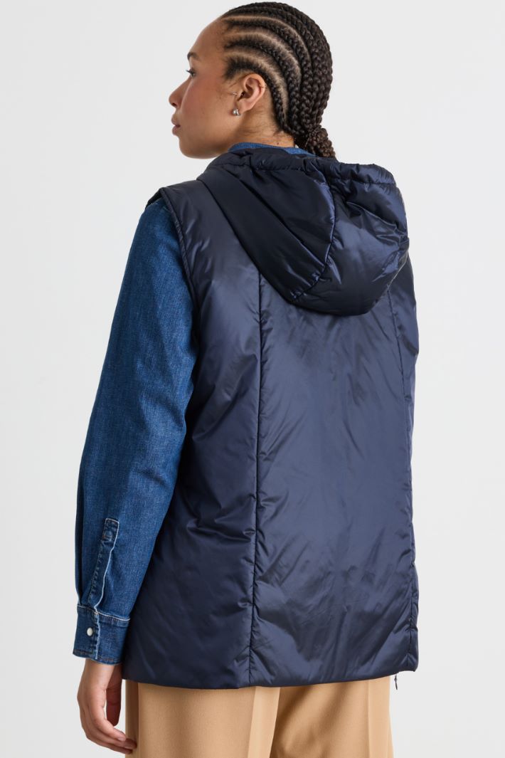 Gilet in tela cangiante antigoccia - BLU - Intrend - 5