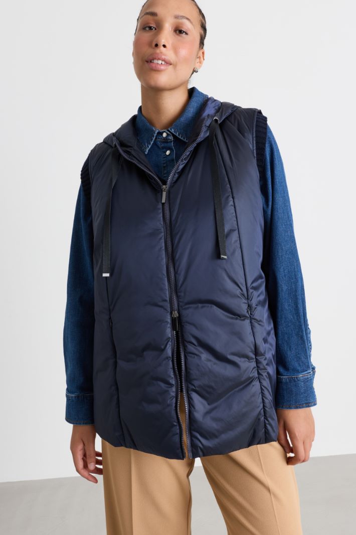 Gilet in tela cangiante antigoccia - BLU - Intrend - 2