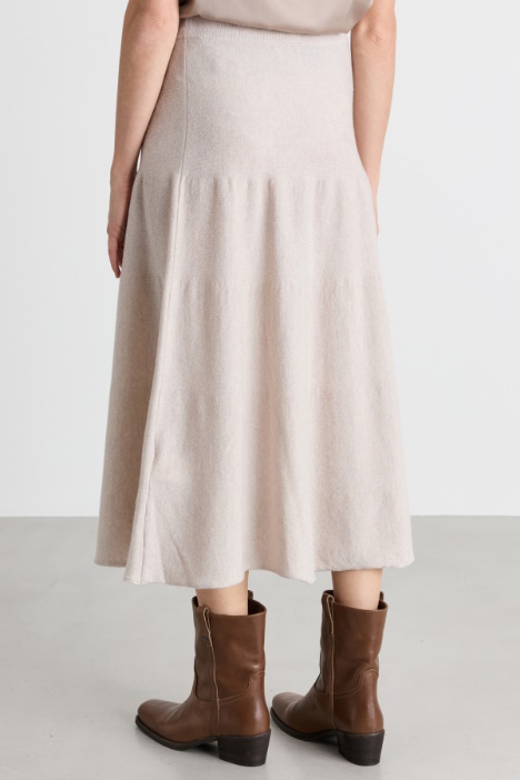 Gonna in maglia con cintura elastica