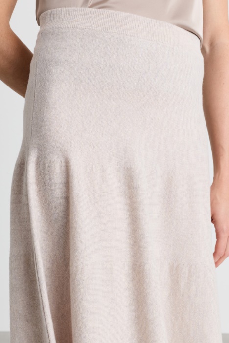 Gonna in maglia con cintura elastica