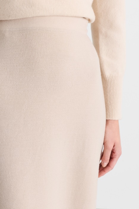 Gonna midi in maglia di lana