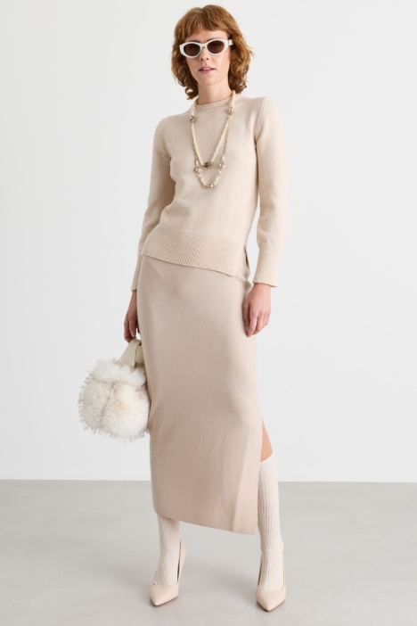 Knitted midi skirt - Intrend