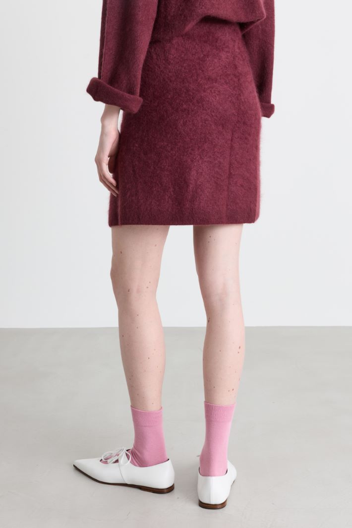 Knitted skirt - BORDEAUX - Intrend - 4