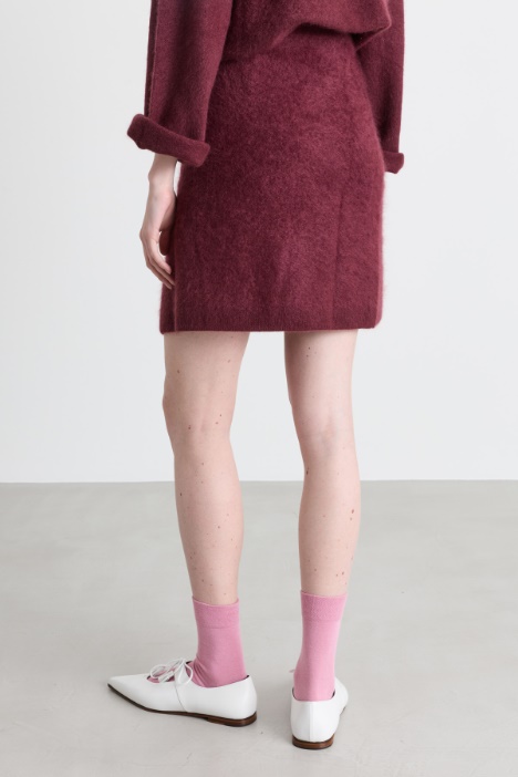 Gonna in maglia di lana e cashmere