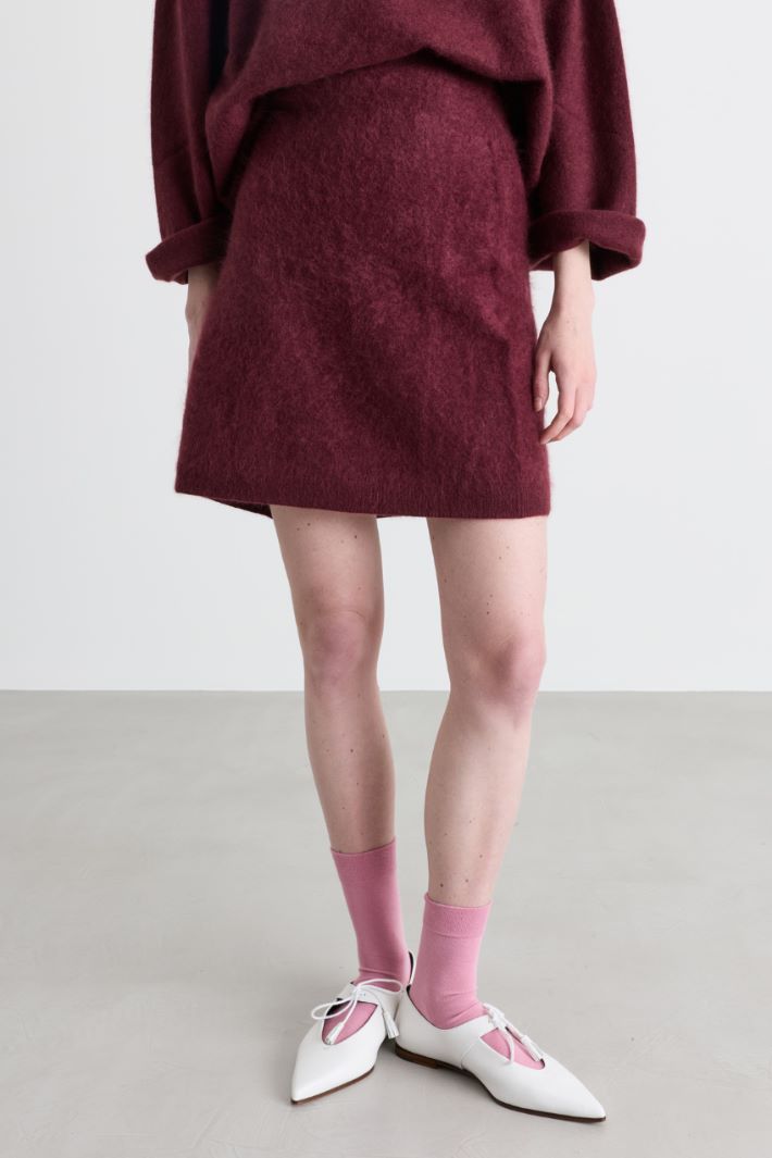 Knitted skirt - BORDEAUX - Intrend - 2
