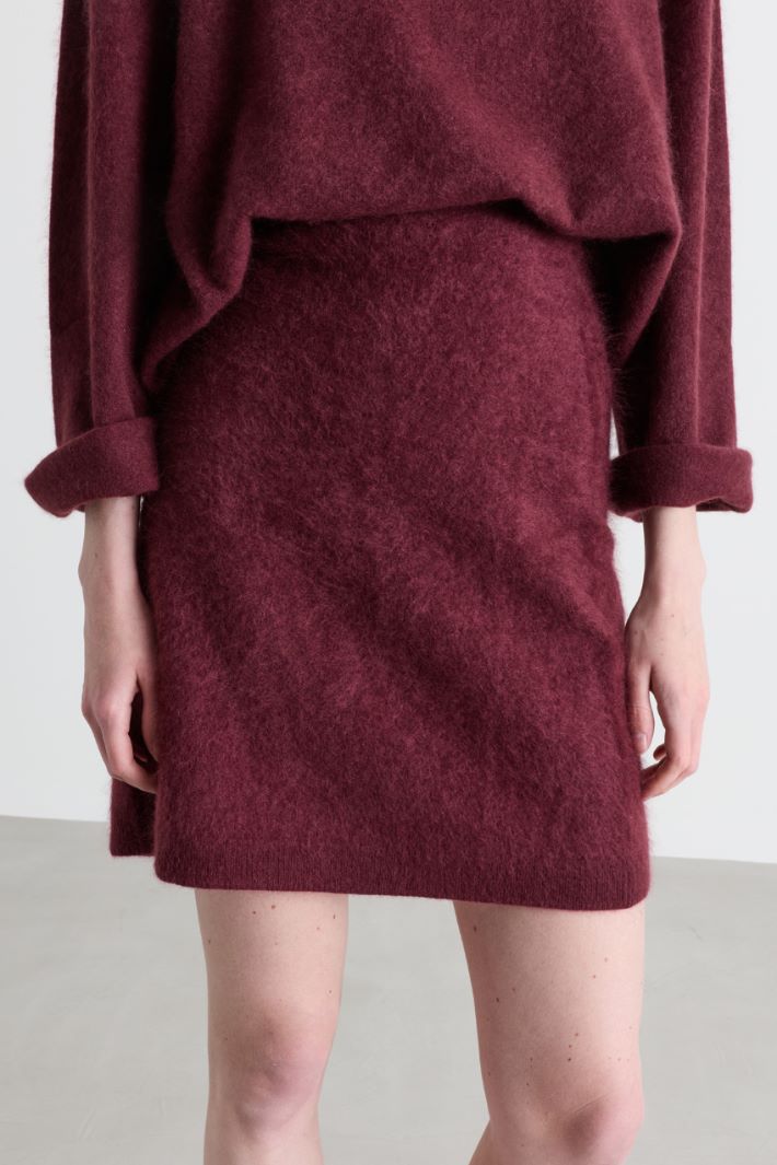 Knitted skirt - BORDEAUX - Intrend - 3