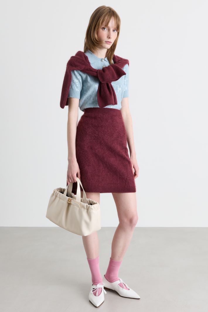 Knitted skirt - BORDEAUX - Intrend