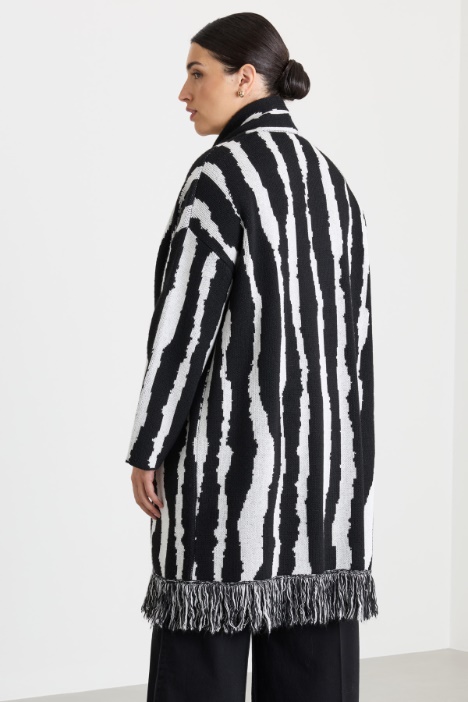 Cappotto in maglia jacquard