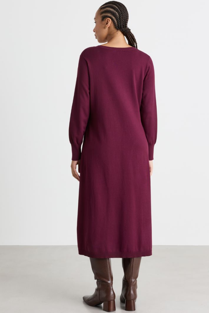 Knitted dress - BORDEAUX - Intrend - 4