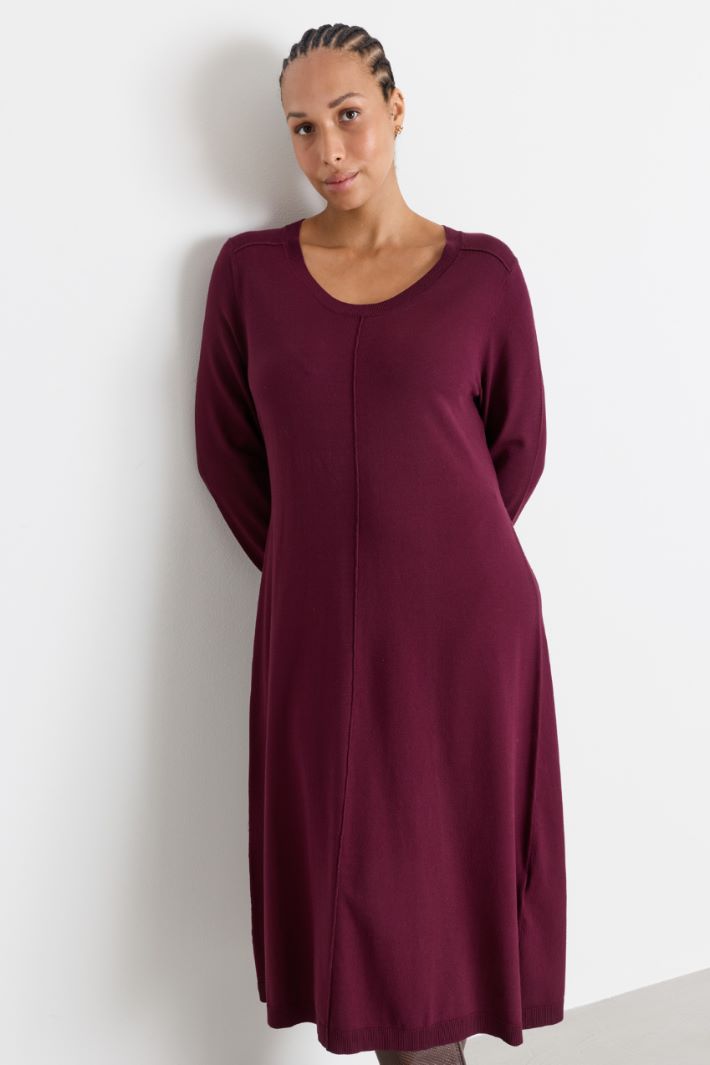 Knitted dress - BORDEAUX - Intrend - 2