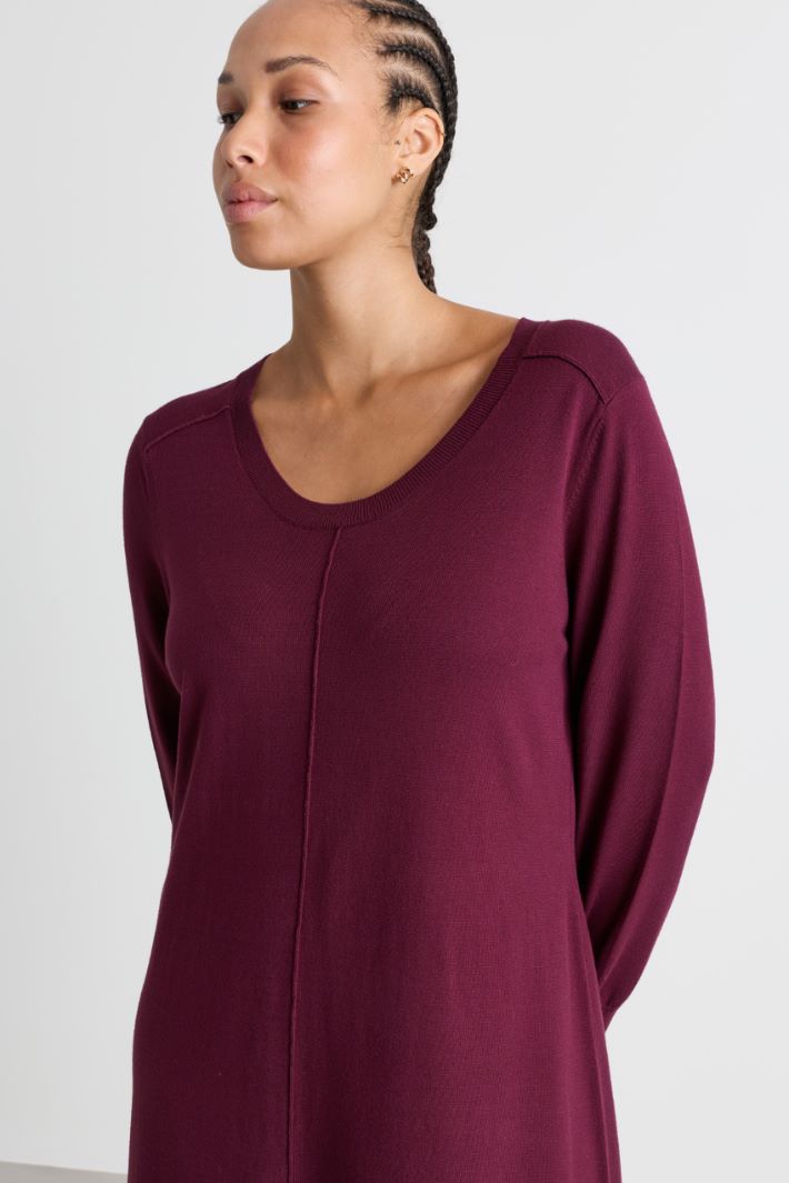 Knitted dress - BORDEAUX - Intrend - 3