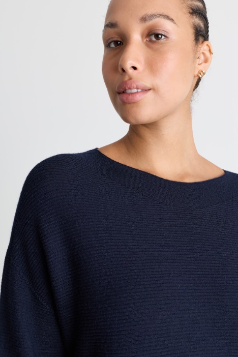 Abito midi in maglia di misto lana