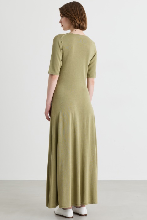 Abito fit and flare a manica corta