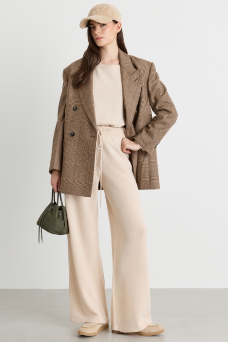 Knitted Wool Trousers - Intrend