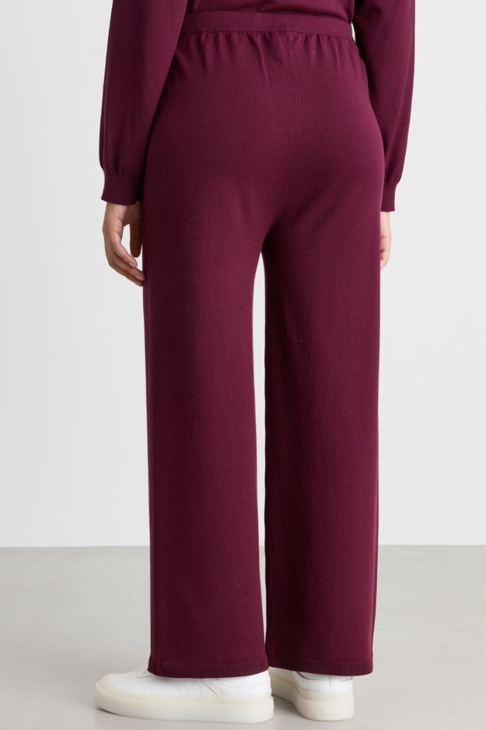 Pantalon en maille - BORDEAUX - Intrend - 4