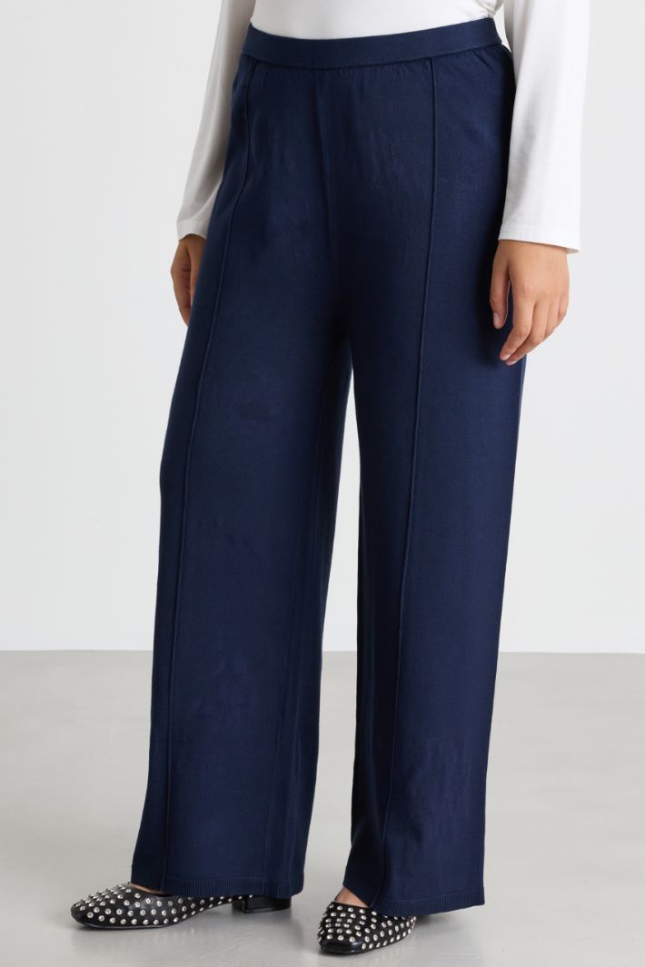 Pantalone in maglia - BLU - Intrend - 2