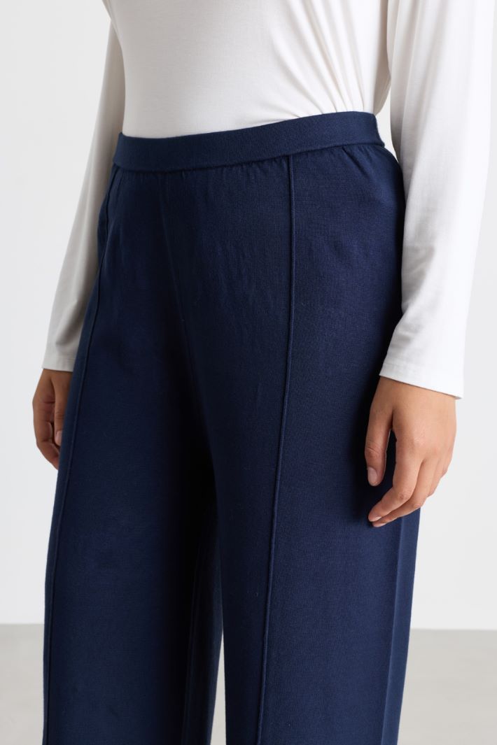 Pantalone in maglia - BLU - Intrend - 3