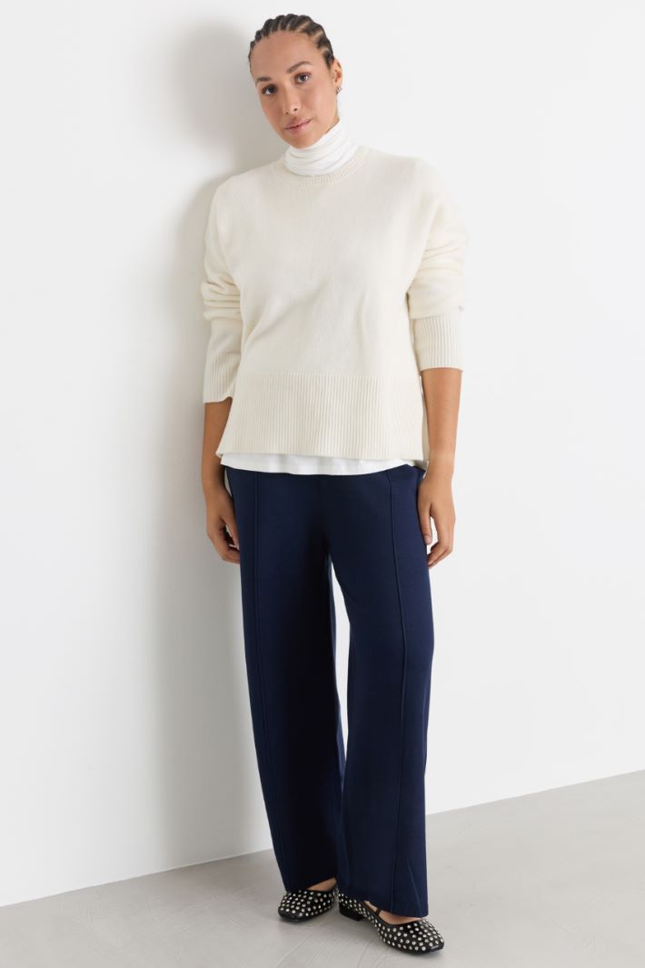 Pantalone in maglia - BLU - Intrend
