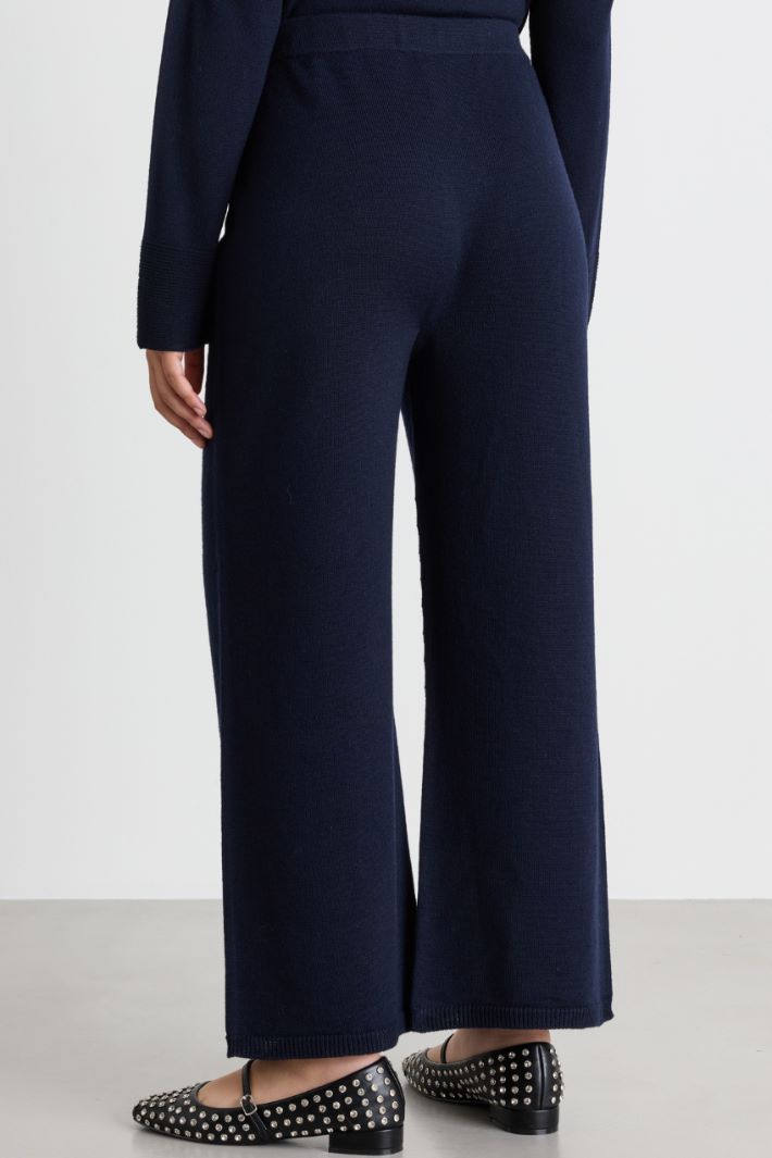 Pantalone in maglia - BLU - Intrend - 4