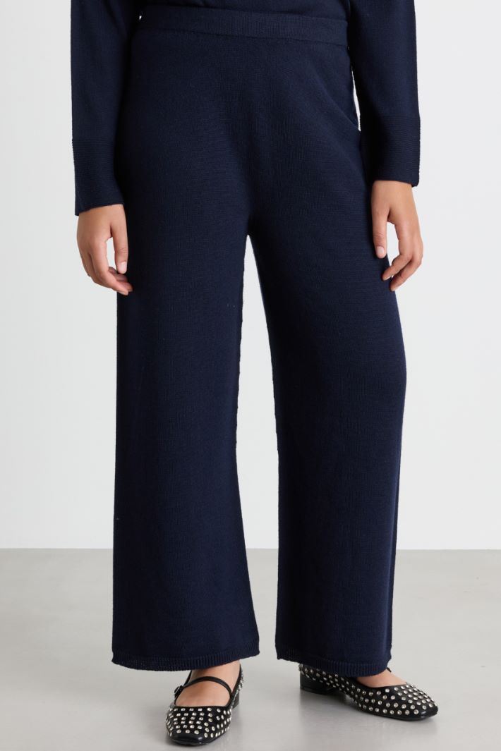 Pantalone in maglia - BLU - Intrend - 2