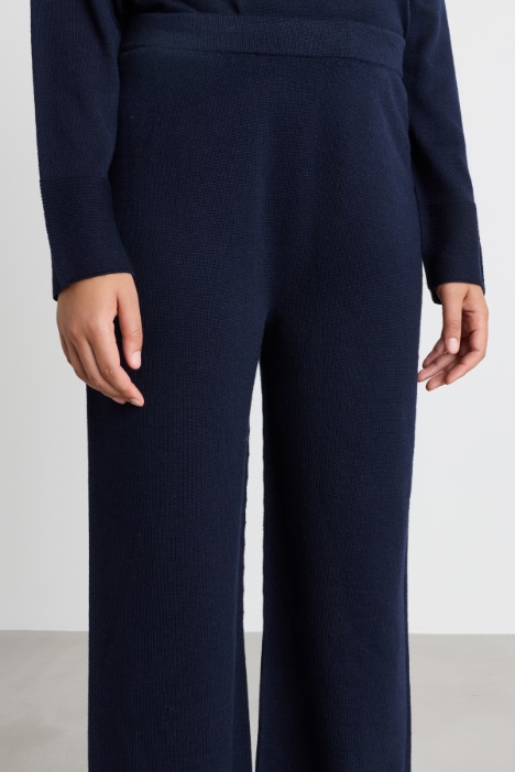 Pantalone in maglia di misto lana