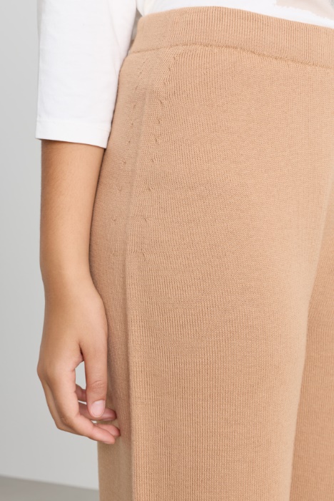 Pantalone in maglia di misto lana