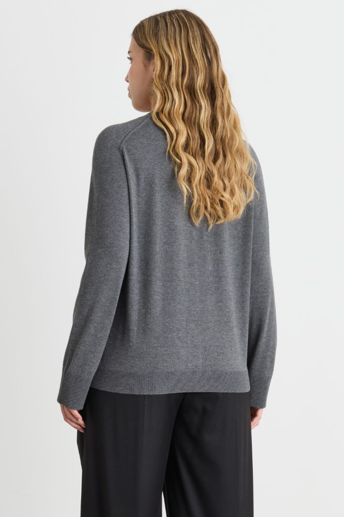 Cardigan mit Folienprint - GRAU - Intrend - 4