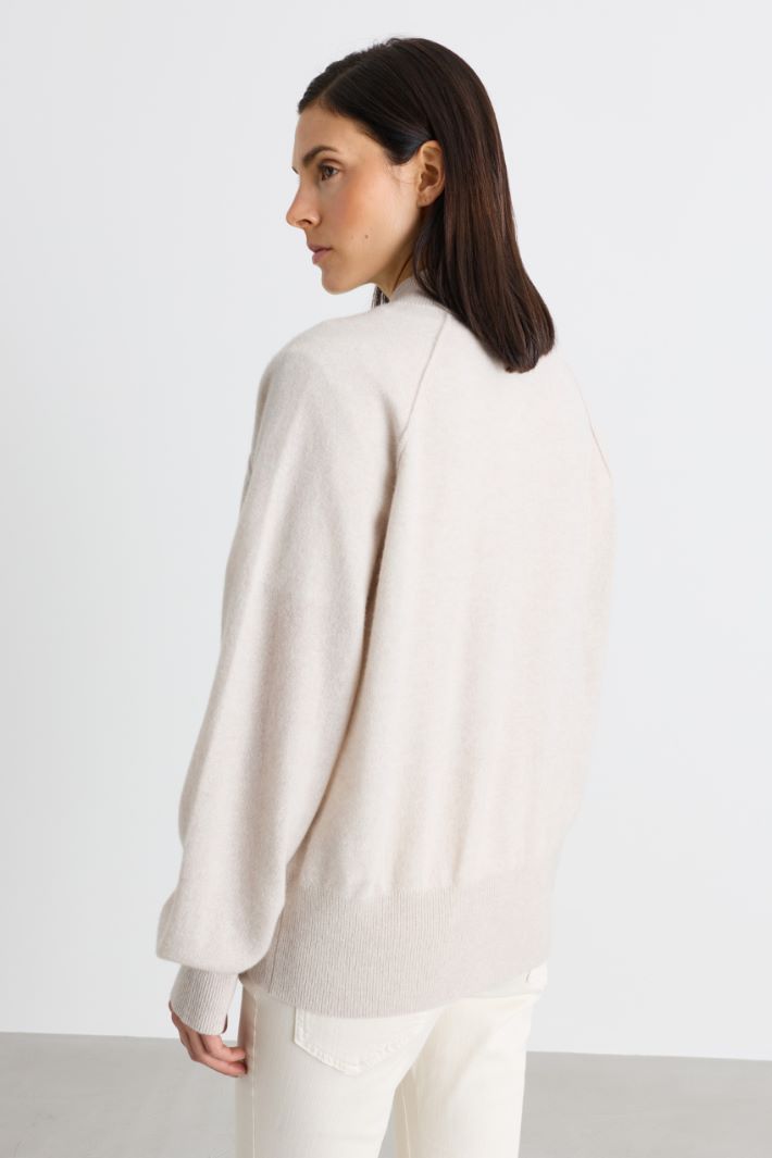 Cardigan con zip - BEIGE - Intrend - 4