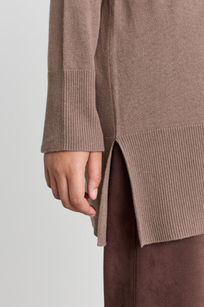 Cardigan lungo con spacchi - CAMMELLO - Intrend - 3